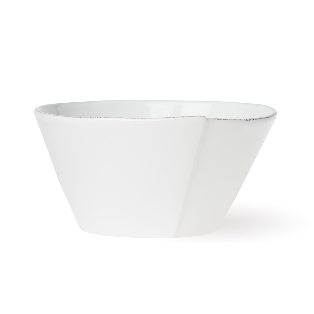 Vietri Lastra White Medium Stacking Serving Bowl