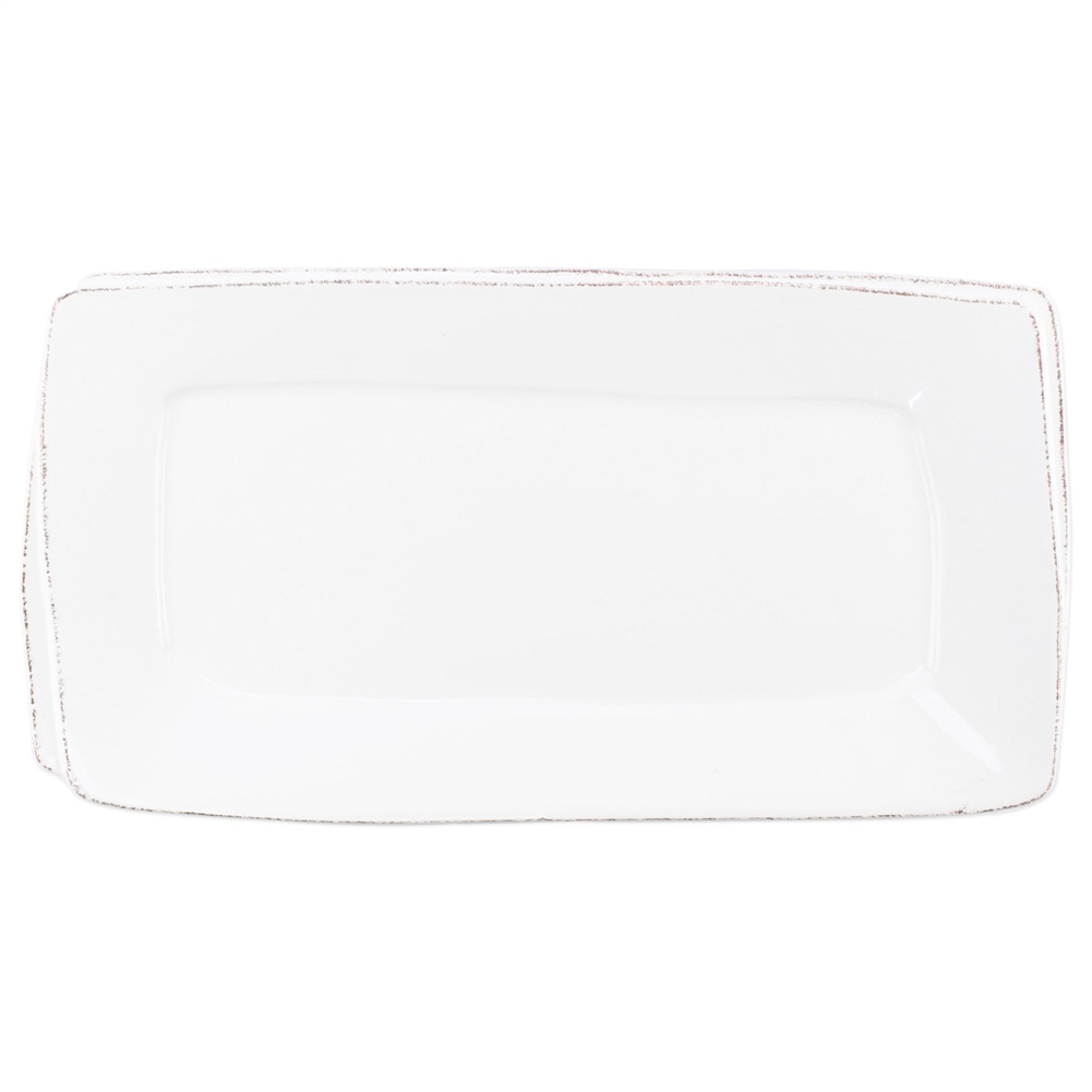 Vietri Lastra White Rectangular Platter - LAS-26023W