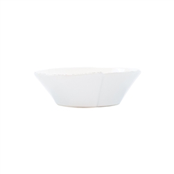 Vietri Lastra White Small Oval Bowl - LAS-2607W