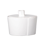 Vietri Lastra White Sugar Bowl