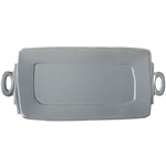 Vietri Lastra Gray Handled Rectangular Platter