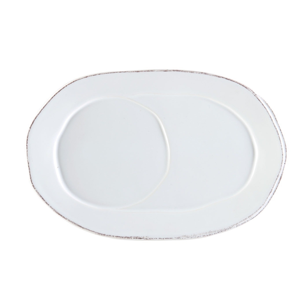 Vietri Lastra White Oval Tray