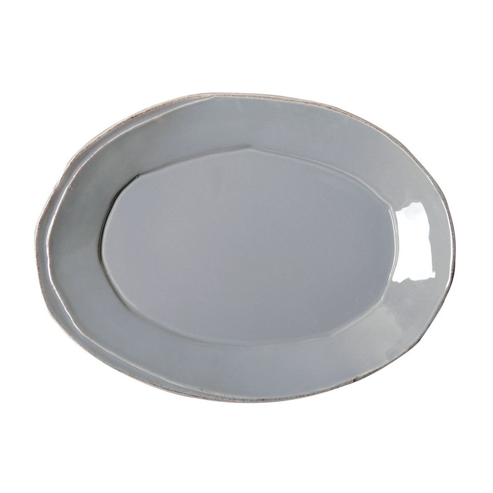 Vietri Lastra Gray Small Oval Platter