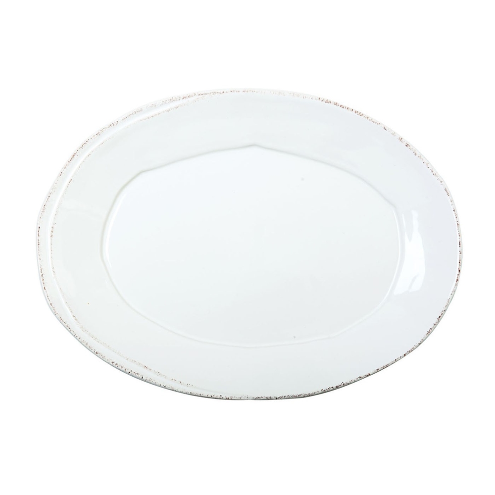 Vietri Lastra White Small Oval Platter