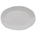 Vietri Lastra Light Gray Oval Platter - LAS-2626LG