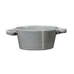 Vietri Lastra Gray Small Handled Bowl