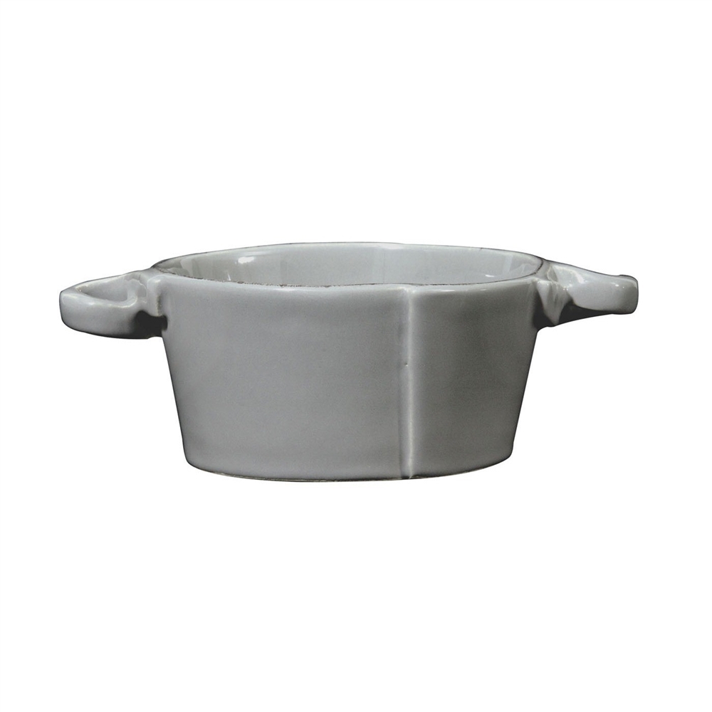 Vietri Lastra Gray Small Handled Bowl