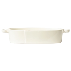 Vietri Lastra Linen Handled Oval Baker - LAS-2655L