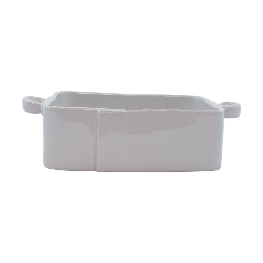 Vietri Lastra Light Gray Square Baker - LAS-2657LG