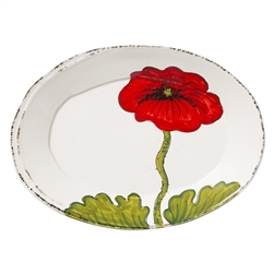 Vietri Lastra Poppy Small Oval Platter - LPY-2625