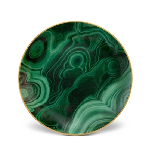 L'Objet Malachite Espresso Cup and Saucer Set - Green