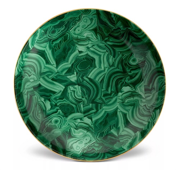 L'Objet Malachite Round Platter