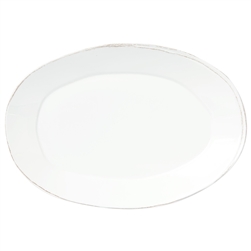 Vietri Melamine Lastra White Oval Platter - MLAS-W2326
