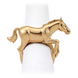 L'Objet Napkin Jewels Gold Horse