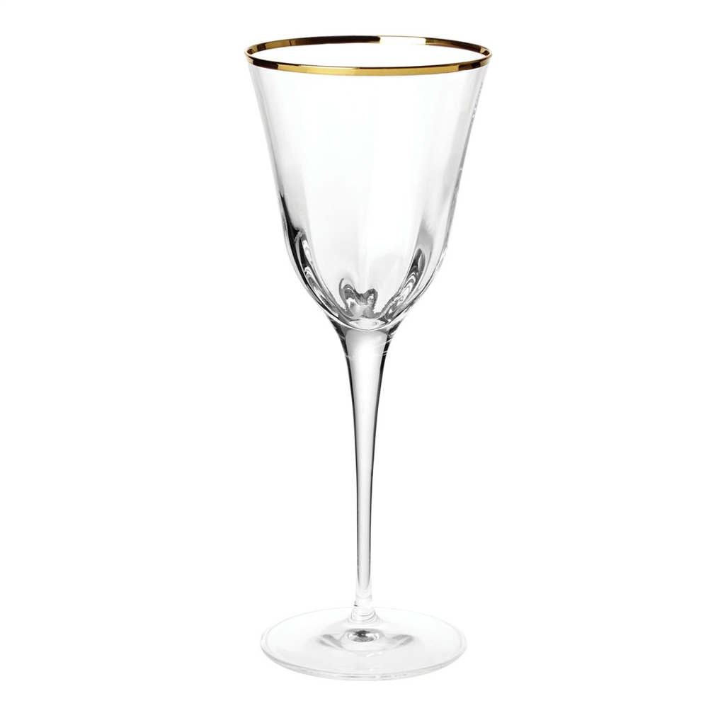 Vietri Optical Gold Water Glass