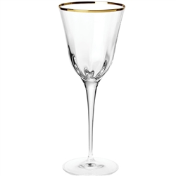 Vietri Optical Gold Wine Glass