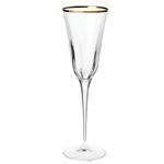 Vietri Optical Gold Champagne Flute