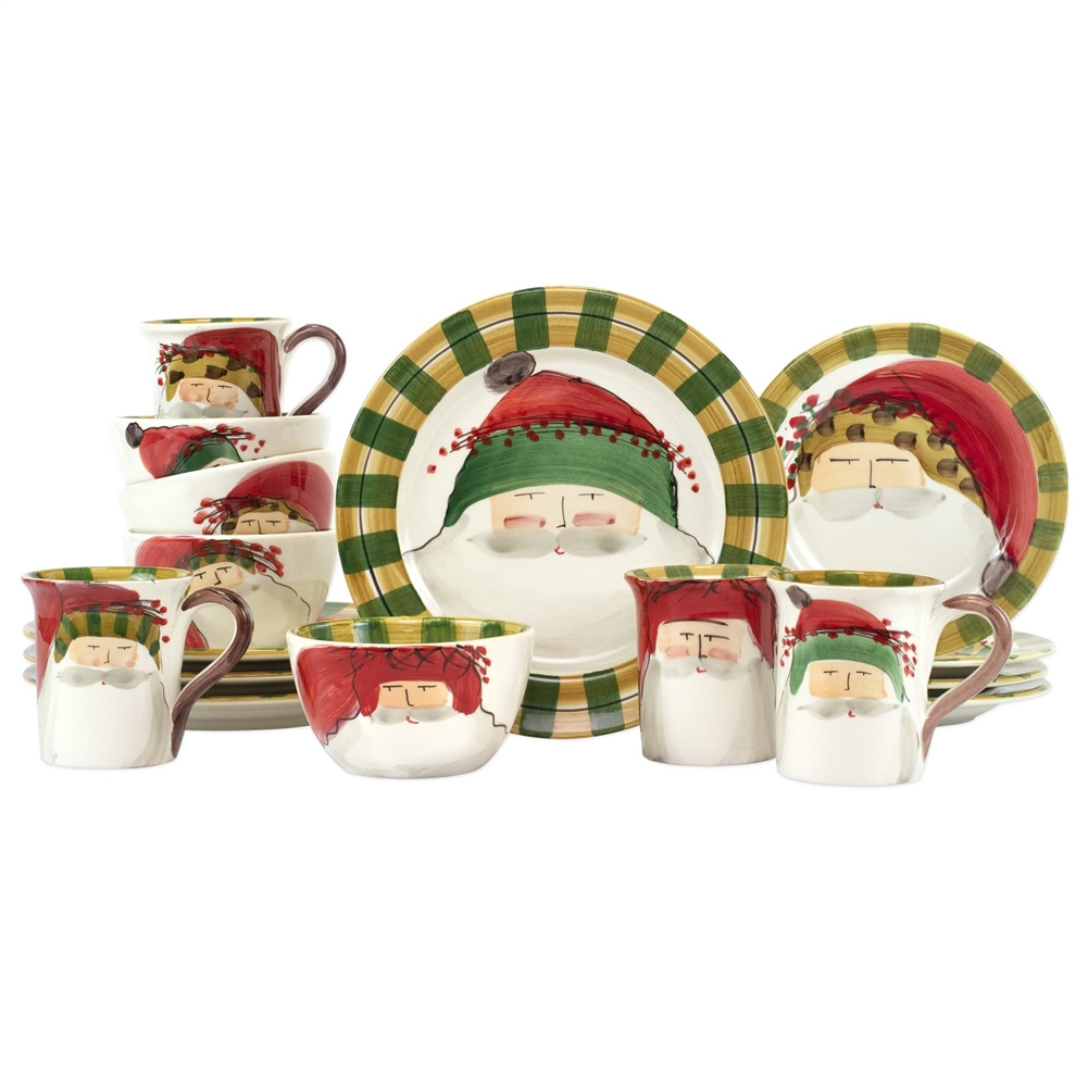 Vietri Old St. Nick Assorted Sixteen-Piece Service for 4 - OSN-7800AS-16