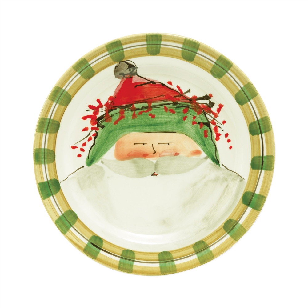 Vietri Old St Nick Dinner Plate - Green - OSN-7800B