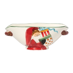 Vietri Old St Nick Oval Bowl With Presents - OSN-78047