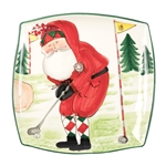 Vietri Old St Nick Square Platter - Golfing - OSN-78068