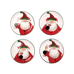 Vietri Old St. Nick Cocktail Plates - OSN-78072-GB