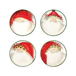 Vietri Old St Nick Assorted Canape Plates - Set of 4 - OSN-7819