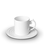 L'objet Perlee White Espresso Cup & Saucer