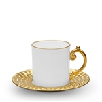 L'objet Perlee Gold Espresso Cup & Saucer