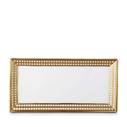 L'Objet Perlee Gold Rectangular Platter