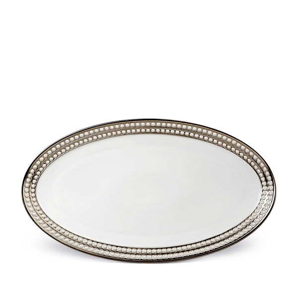 L'objet Perlee Platinum Oval Platter Large