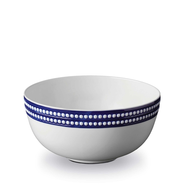 L'objet Perlee Blue Round Serving Bowl