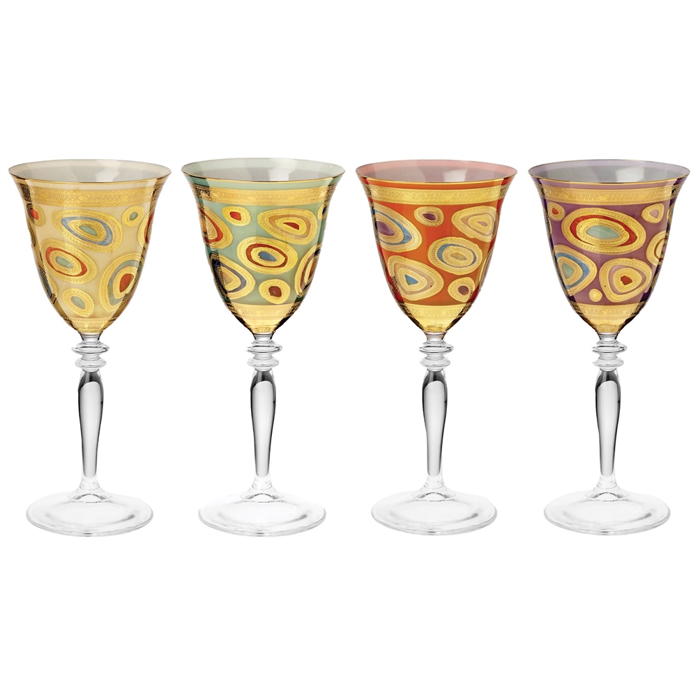 Vietri Regalia Assorted Wine Glasses - Set of 4