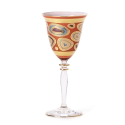 Vietri Regalia Orange Wine Glass