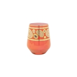 Vietri Regalia Orange Stemless Wine Glass