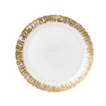 Vietri Rufolo Glass Gold Salad Plate