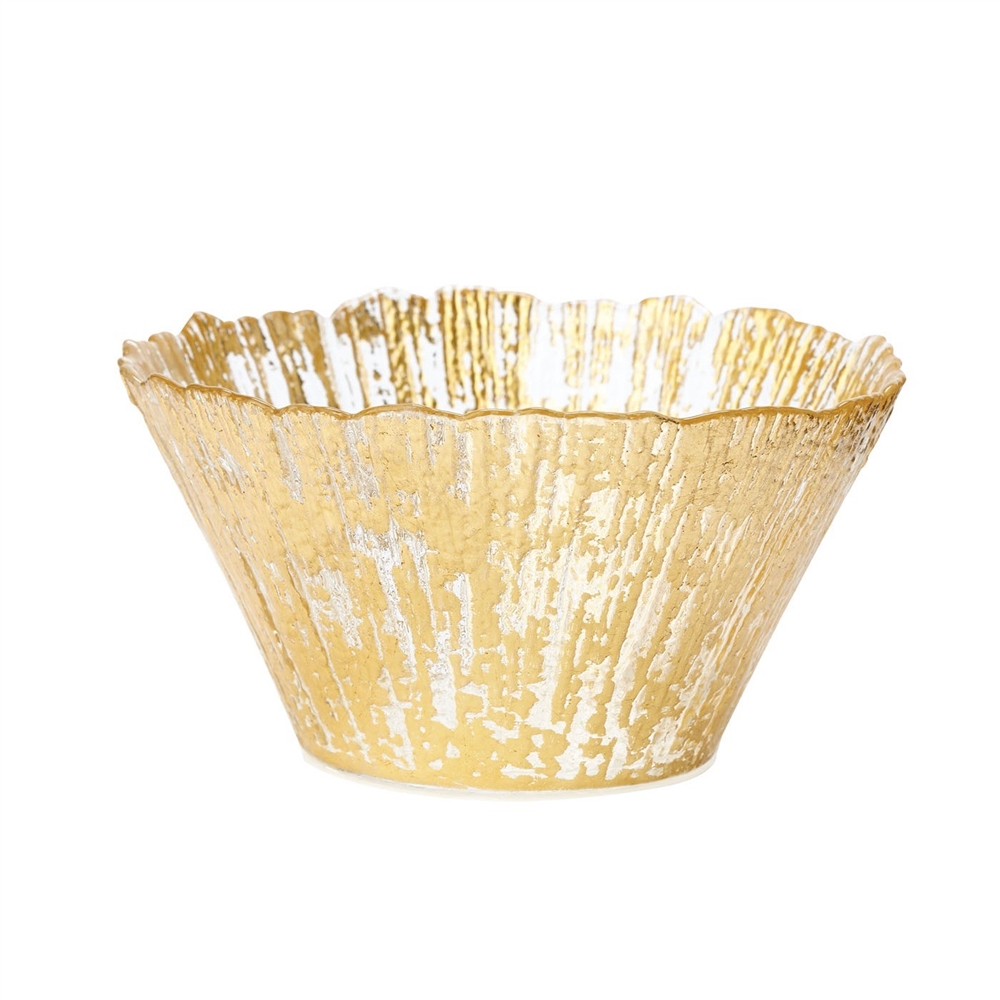 Vietri Rufolo Glass Gold Small Deep Bowl