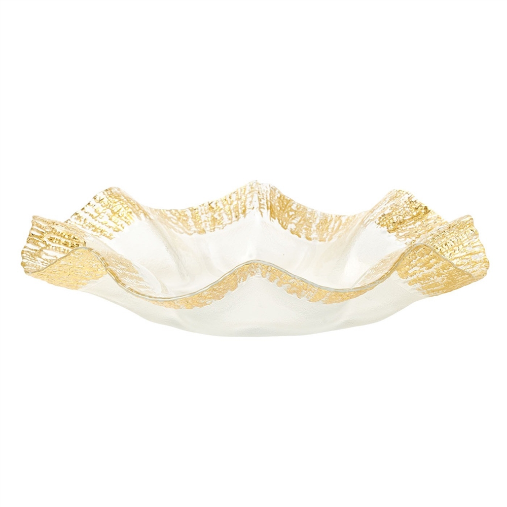 Vietri Rufolo Glass Gold Platter