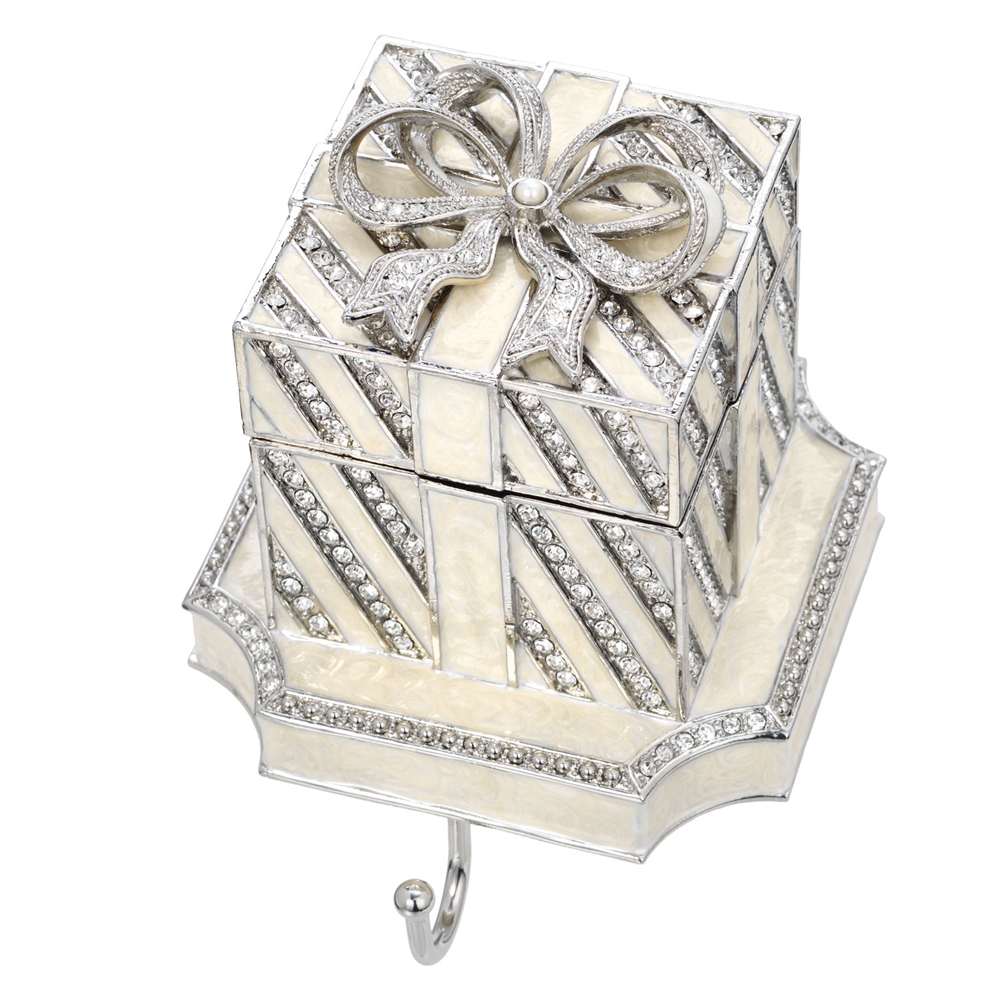 Olivia Riegel White Gift Box Stocking Holder - Chelsea Gifts