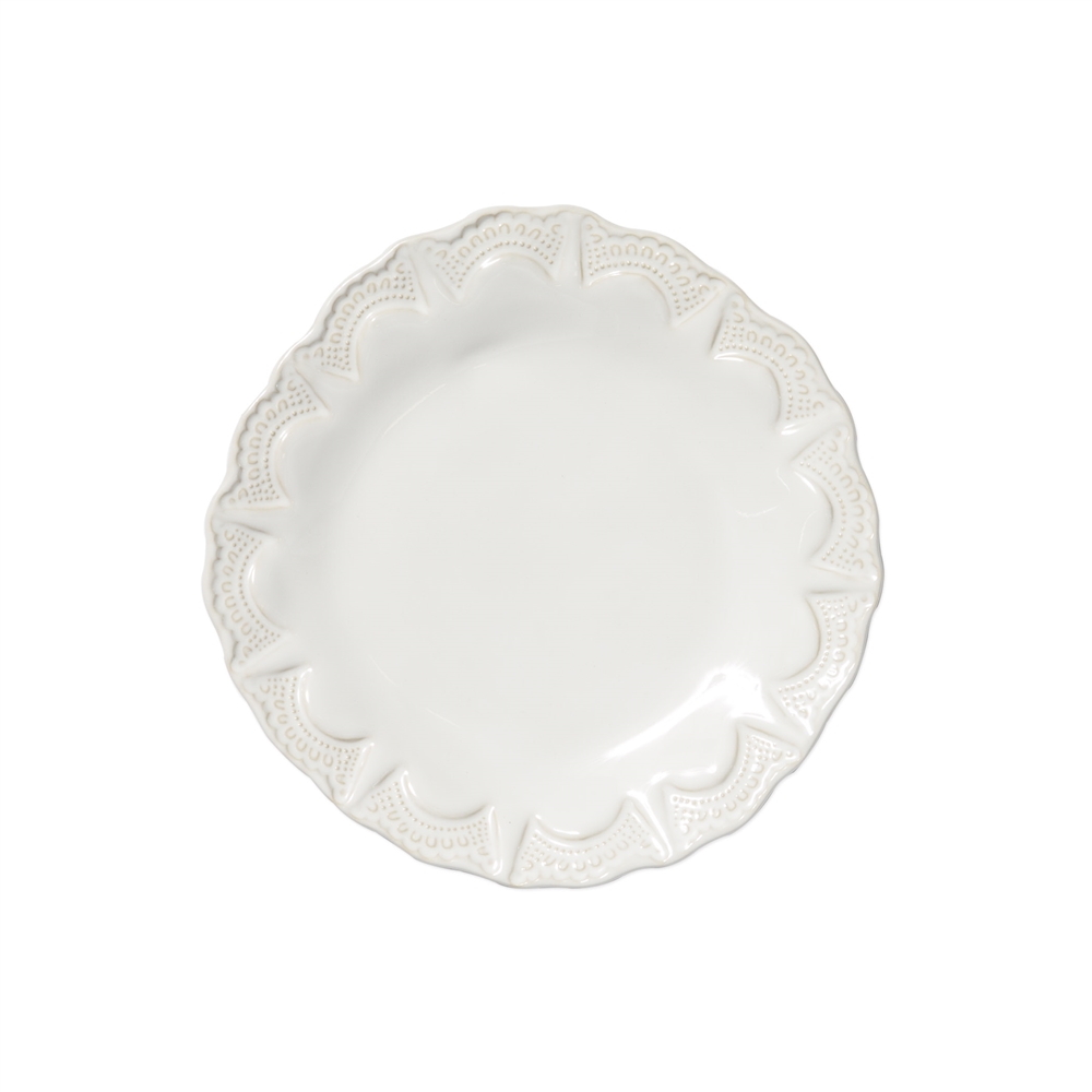 Vietri Incanto Stone White Lace Salad Plate - SINC-W1101D