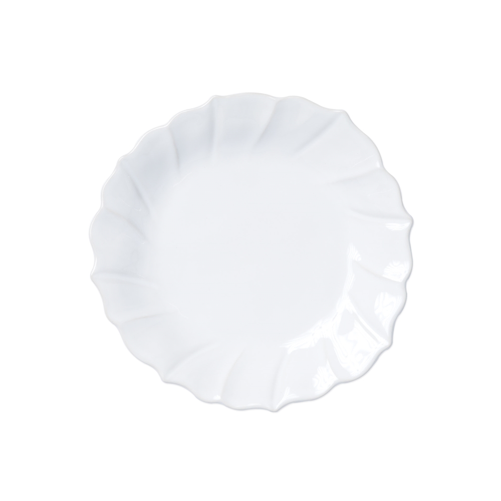 Vietri Incanto Stone White Ruffle Salad Plate - SINC-W1101H