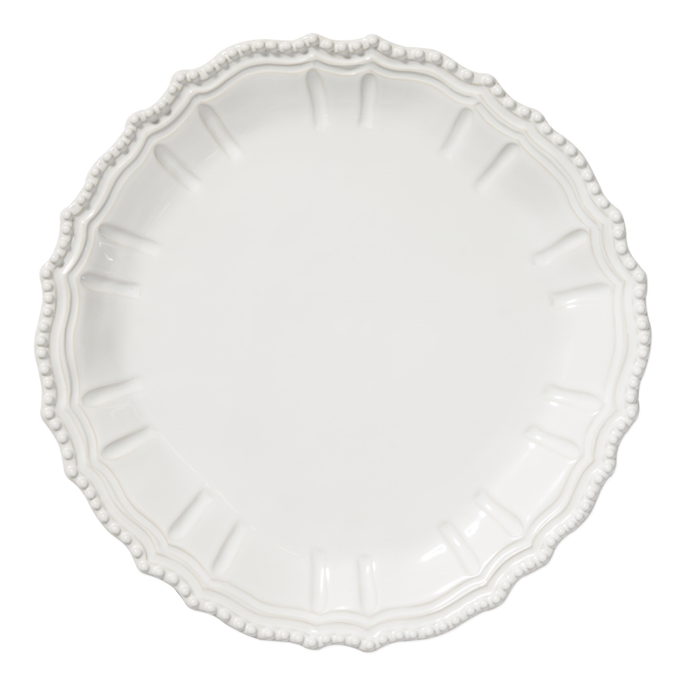 Vietri Incanto Stone White Baroque Round Platter - SINC-W1122