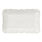Vietri Incanto Stone White Lace Small Rectangular Platter - SINC-W1127