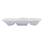 Vietri Incanto Stone White Lace Medium Three Part Server - SINC-W1151