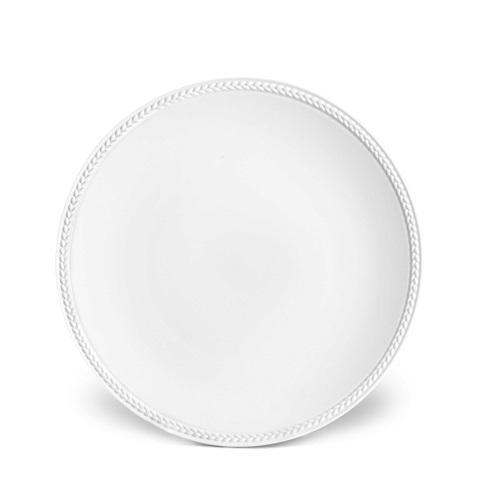 L'Objet Soie Tressee White Dessert Plate