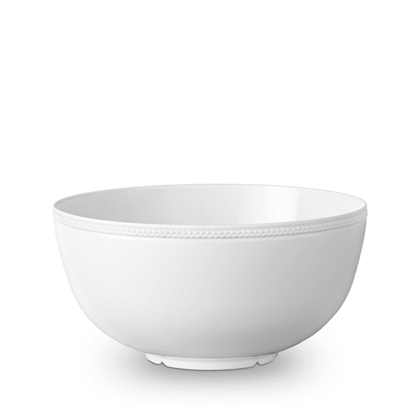 L'Objet Soie Tressee White Serving Bowl