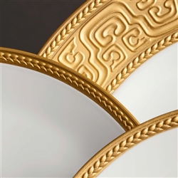 L'Objet Soie Tressee Gold Dessert Plate