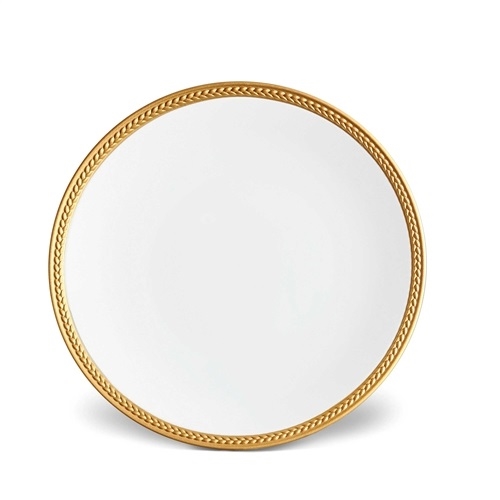 L'Objet Soie Tressee Gold Soup Plate