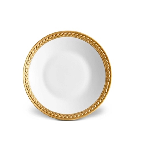 L'Objet Soie Tressee Gold Sauce Dish / Spoon Rest