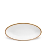 L'Objet Soie Tressee Gold Oval Platter - Small